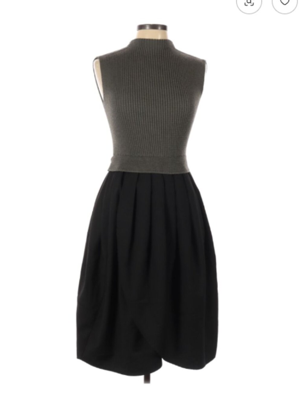 Assorted Gray Minimalist Sweater Dress L